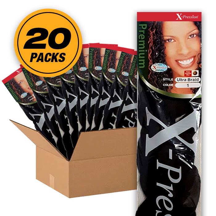 X-pression Premium Braids – 55 Strähnen Aus Kanekalon, Leicht & Verknotungsfrei, Für Zöpfe & Styles