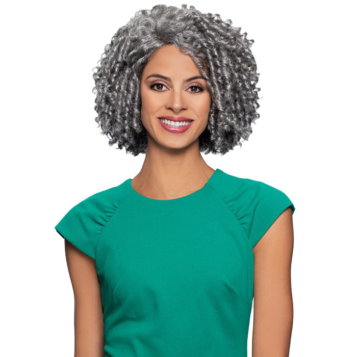 Foxy Silver Salt N Pepper J-Part Lace Front Wig - MADDIE – Ebonyline