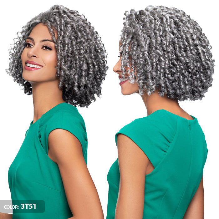 スワロフスキー フェアリーモウペアセット Foxy Silver Salt N Pepper J-Part Lace Front Wig - MADDIE – Ebonyline