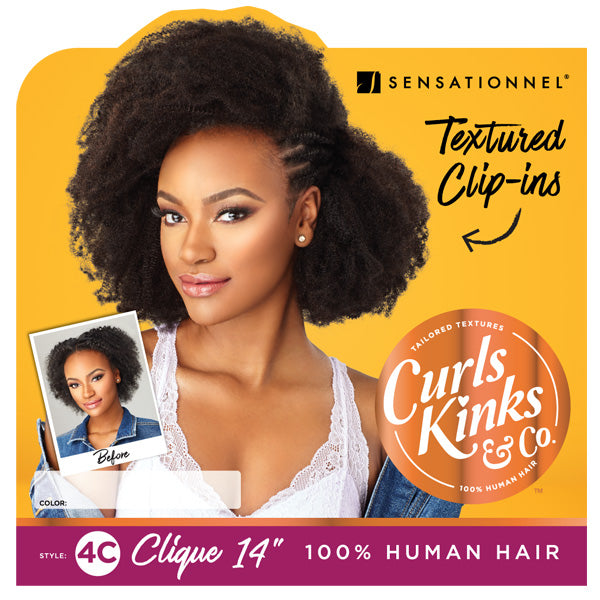 Human Hair 9PC Textured Clip-ins 3C Clique 14 cheapest