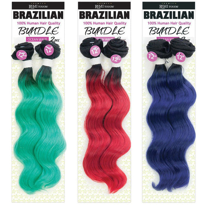 タンザニア産　オーベルチュールツノハナムグリ　65mm 52mmペア New Born Free Brazilian Premium Remi Touch Bundle Weave - OCEAN