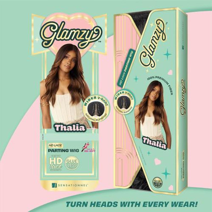Sensationnel Glamzy Glueless V-Part HD Lace Parting Wig - THALIA