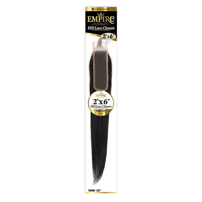 Sensationnel Empire 100% Human Hair 2x6 HD Lace Closure - YAKI 12