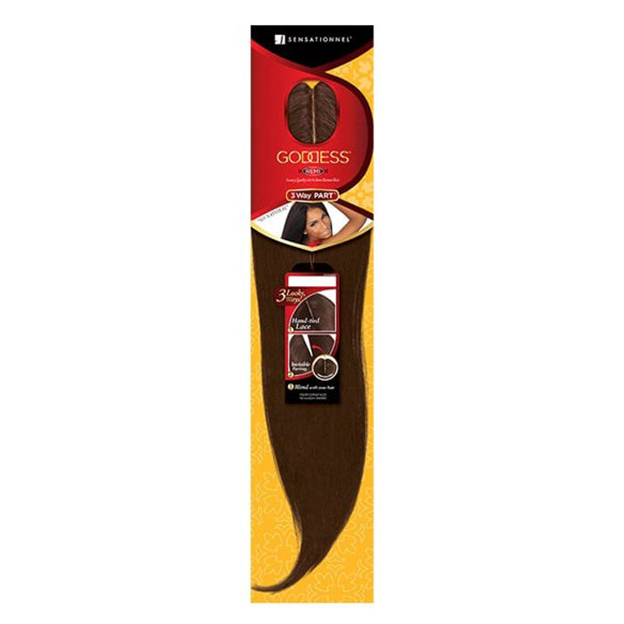 Sensationnel Goddess 100% Remi Human Hair 3 Way Part Closure