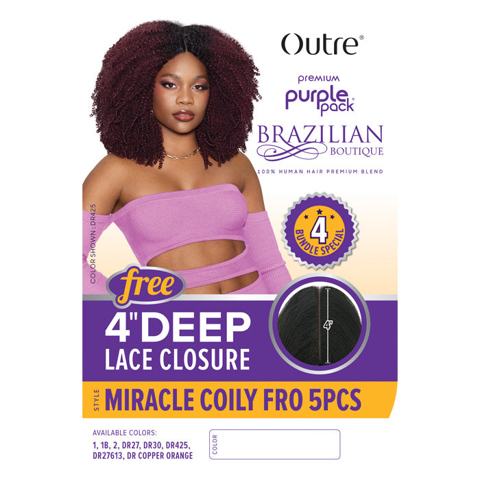 Outre Purple Pack Brazilian Boutique 100% Human Hair Blend Weave