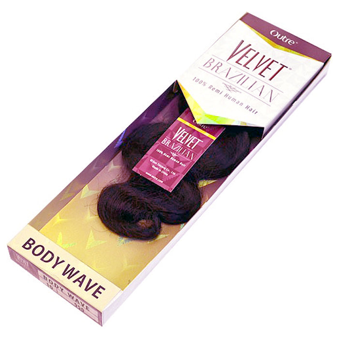 Outre Velvet Brazilian 100% Remi Human Hair Weave - BODY WAVE 10