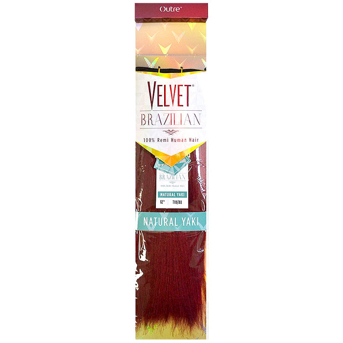 Outre Velvet Brazilian 100% Remi Human Hair Weave - NATURAL YAKI