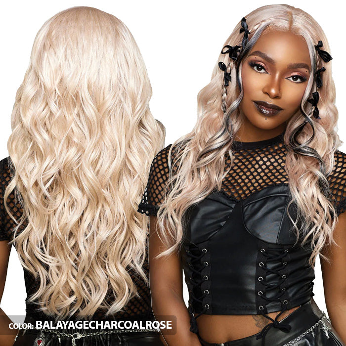 アイドル [MINYYUNY] Reverse Lace Label 1 Color Sensationnel Shear Muse Hex Doll Glueless 13x4 HD Lace Frontal Wig