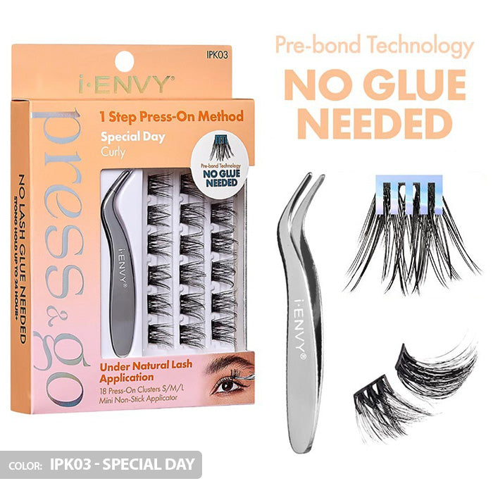 i-ENVY By Kiss Press & Go Pre-Glued Lash Clusters All-In-One Lash