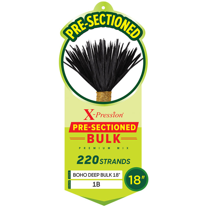 X-Pression Pre-Sectioned Bulk Braids - BOHO DEEP BULK 18