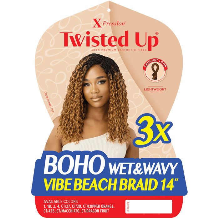 Boho Pre Loop Outre X-Pression Twisted Up Pre-Loop Crochet Braid - BOHO WET & WAVY V ...
