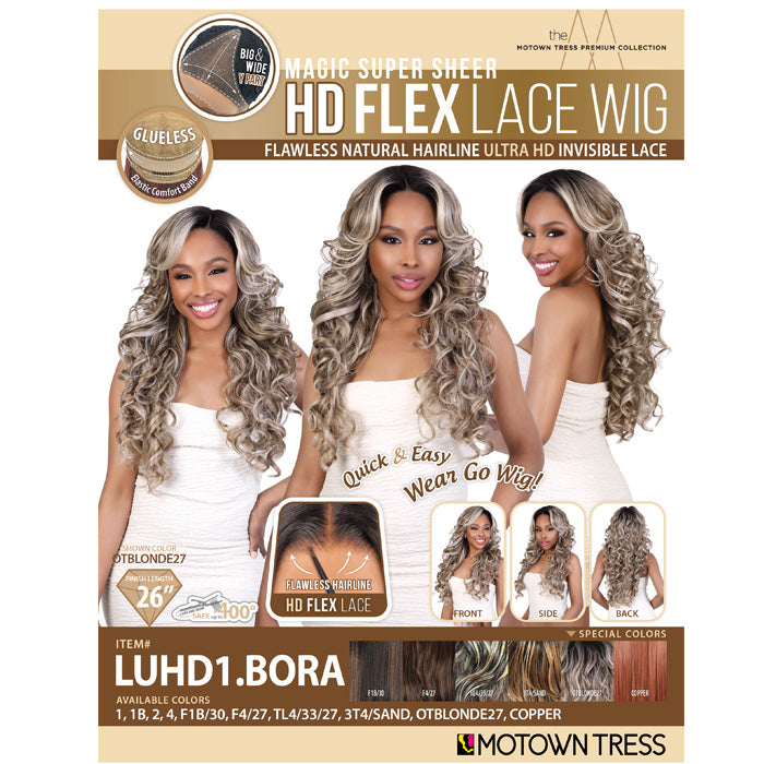 Motown Tress Glueless HD Flex Y-Part Lace Front Wig - LUHD1.BORA