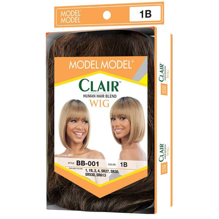 Model Model Clair BB 001 Human Hair Blend Wig 1B