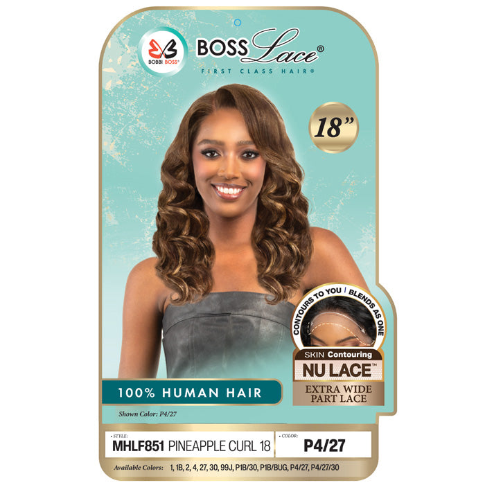 Bobbi Boss Lace 100% Human Hair Wide Part Lace Wig - MHLF851