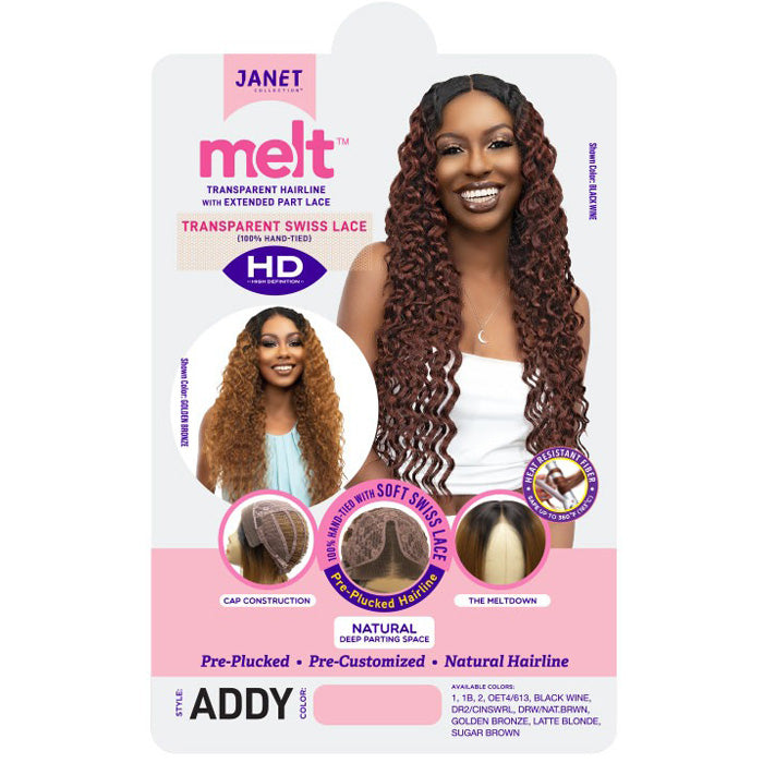 Janet Collection Melt Extended HD Swiss Part Lace Wig- ADDY
