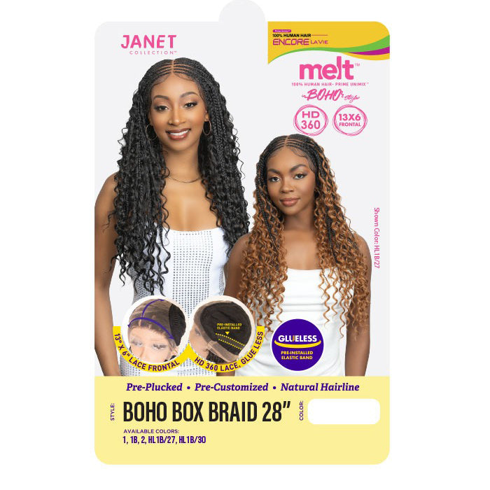 Janet Collection Melt Human Hair Blend Glueless 360 HD 13x6 Lace