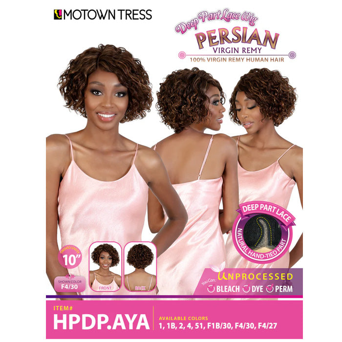 Motown Tress Persian 100% Virgin Remy Human Hair Deep Part Lace