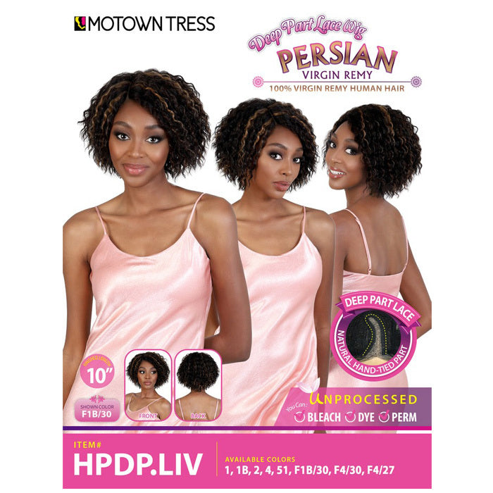 Motown Tress Persian 100% Virgin Remy Human Hair Deep Part Lace