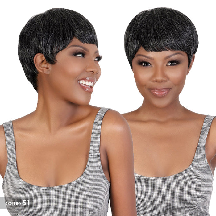 Silver Collection by Motown Tress 100% Human Hair Full Wig - SVH
