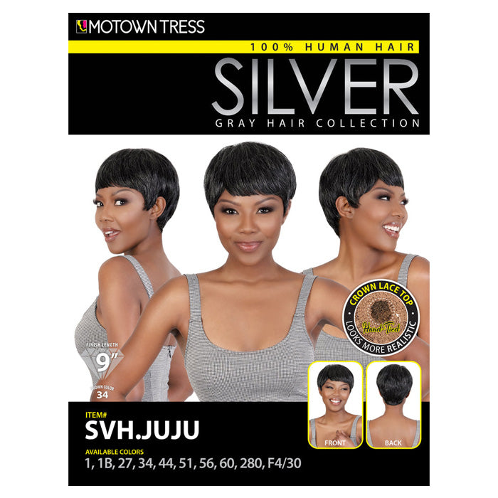 Silver Collection by Motown Tress 100% Human Hair Full Wig - SVH