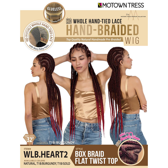 Motown Tress Glueless Hand-Braided HD Whole Lace Wig - WLB.HEART2