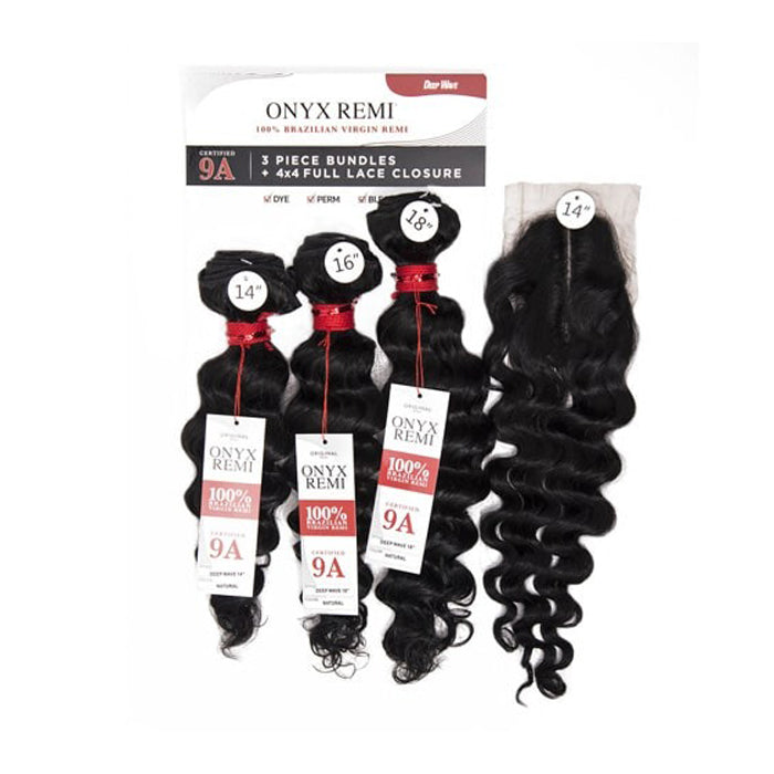 remi Onyx 9A 100% Brazilian Virgin Remi Human Hair Weave Bundle - 3X