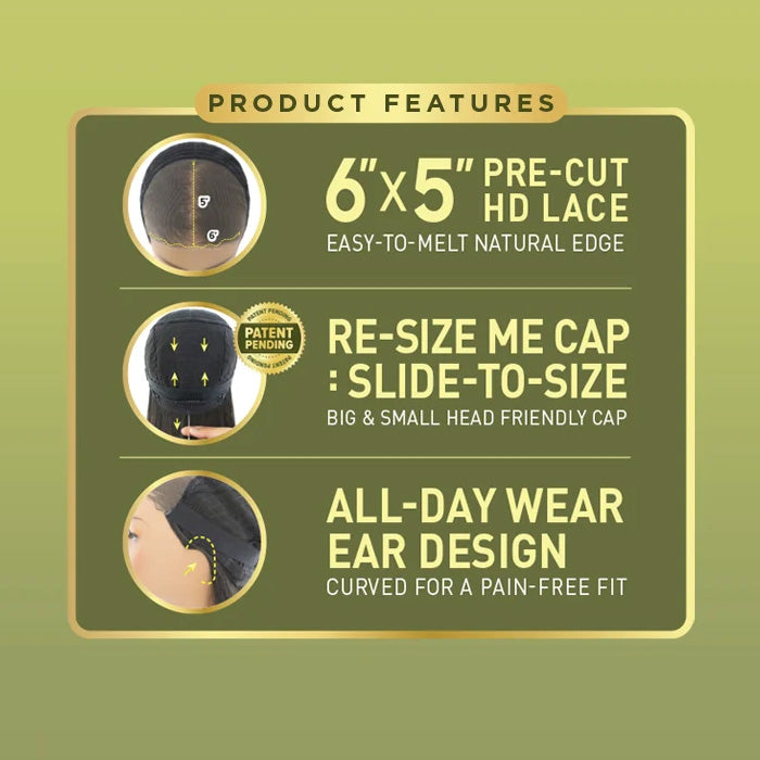 Outre Glueless 6x5 Pre-Cut Lace Closure Wig - HHB-SLEEK YAKI 30