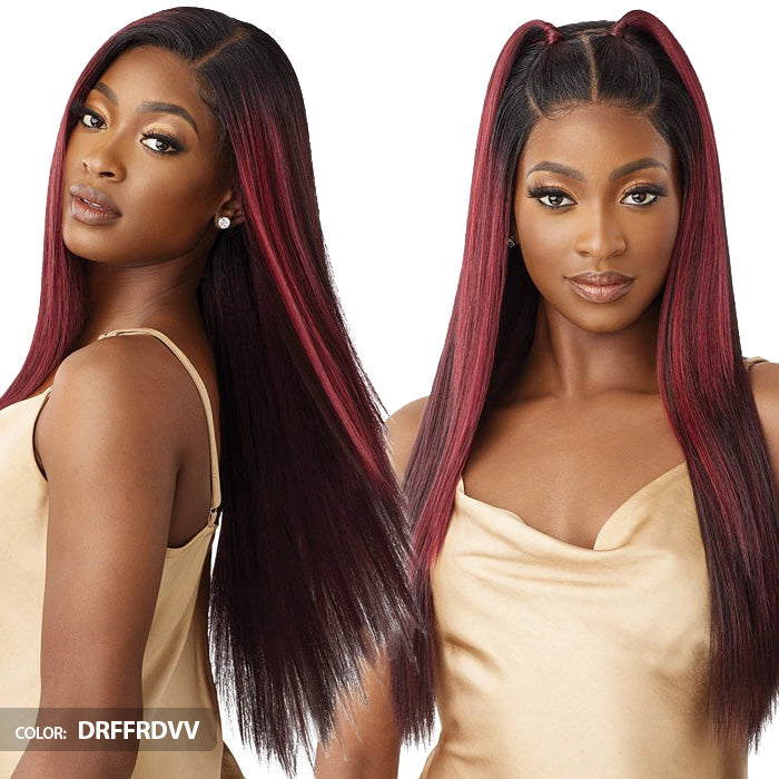 Outre Glueless 5X5 Human Hair Blend HD Lace Frontal Closure Wig