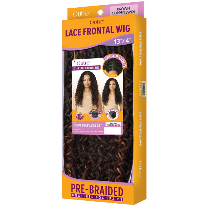 Outre Glueless Pre-Braided HD 13x4 Lace Front Wig - BOHO DEEP LOCS