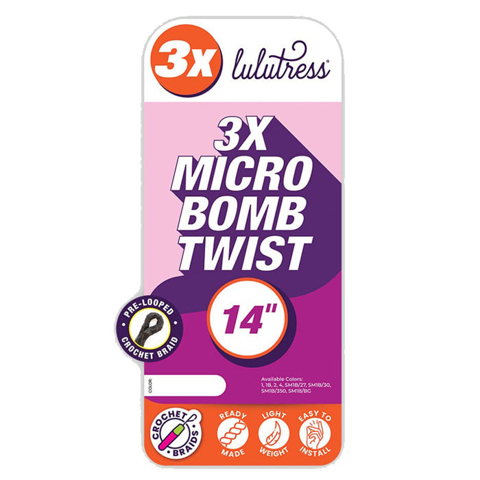 Sensationnel Lulutress Pre-Looped Crochet Braid - 3X MICRO BOMB