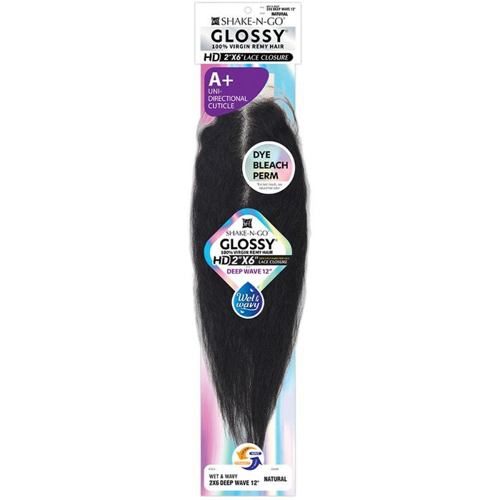 Shake N Go Glossy 100% Virgin Remy Hair HD 2x6 Hand-Tied Lace