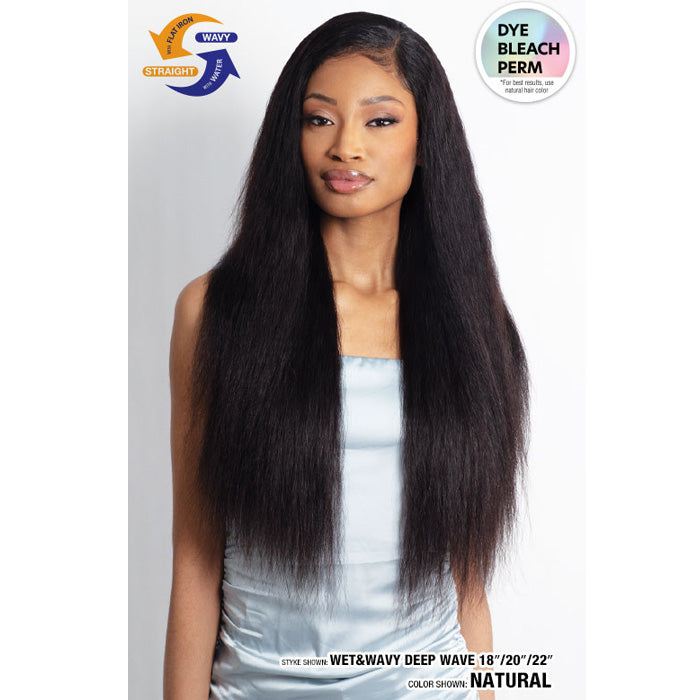 【最終お値下げ】renacnatta Hair Wrap Shake N Go Glossy 100% Virgin Remy Hair HD 4x4 Hand-Tied Lace