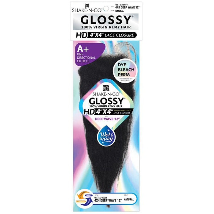 Shake N Go Glossy 100% Virgin Remy Hair HD 4x4 Hand-Tied Lace