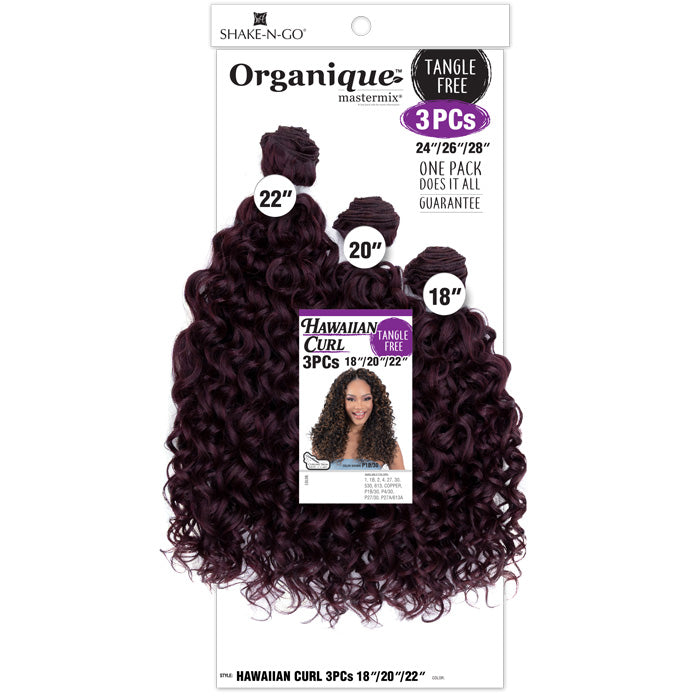 Shake N Go Organique Mastermix Weave - 3 PCS HAWAIIAN CURL 18/20