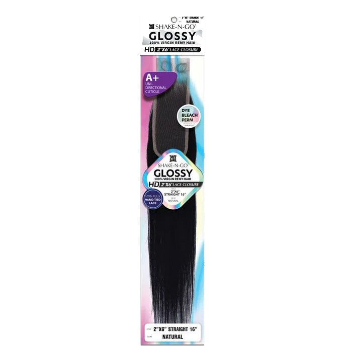 Shake N Go Glossy HD Lace Closure - 2X6 STRAIGHT 16