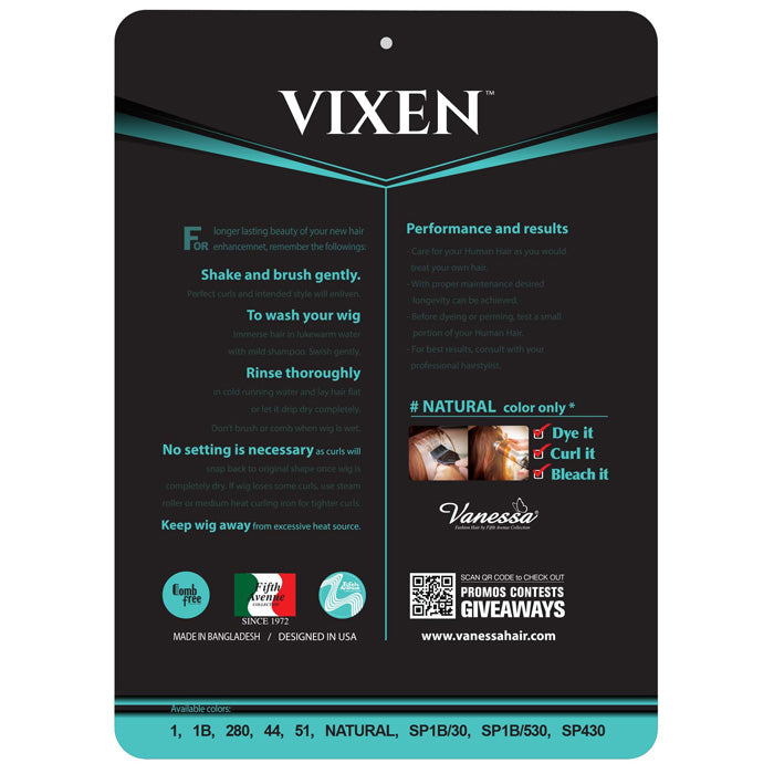 Vanessa Vixen 100% Human Hair Full Wig - HH ZURI – Ebonyline