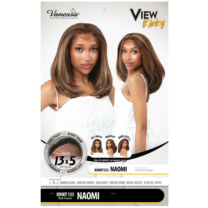 Vanessa View Kinky Glueless HD 13x5 Lace Frontal Wig - KINKY 135