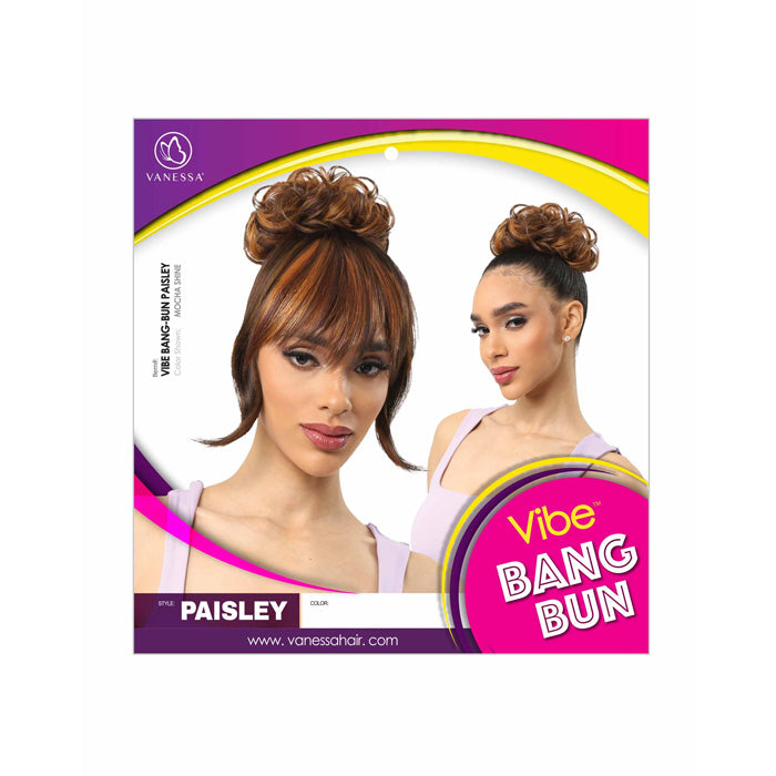 Vanessa Vibe Bang Bun with Removable Bang - VIBE BANG BUN PAISLEY