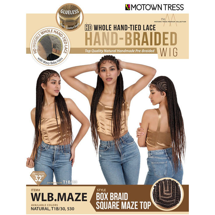 Motown Tress Glueless HD Whole Hand-Tied Hand-Braided Lace Wig Motown Tress Glueless HD Whole Hand-Tied Hand-Braided Lace Wig