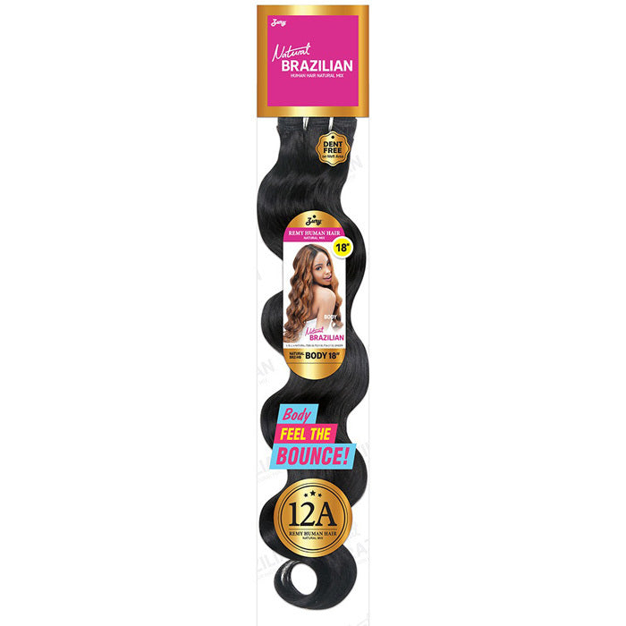 Zury Sis Natural Brazilian 12A Remy Human Hair Mix Weave - NATURAL