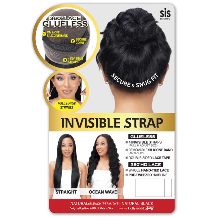 Zury Sis Glueless 360 HD Whole Lace Wig - STRAIGHT - 100% Virgin