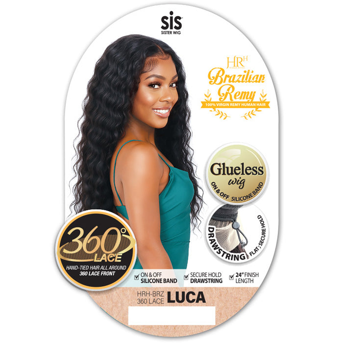 Zury Sis HR Brazilian Remy Glueless 360 HD Lace Front Wig - LUCA