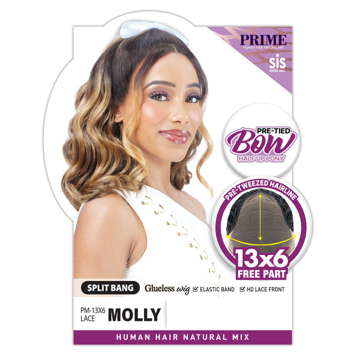 Prime By Zury Sis Human Hair Blend Glueless 13x6 HD Lace Front Wig