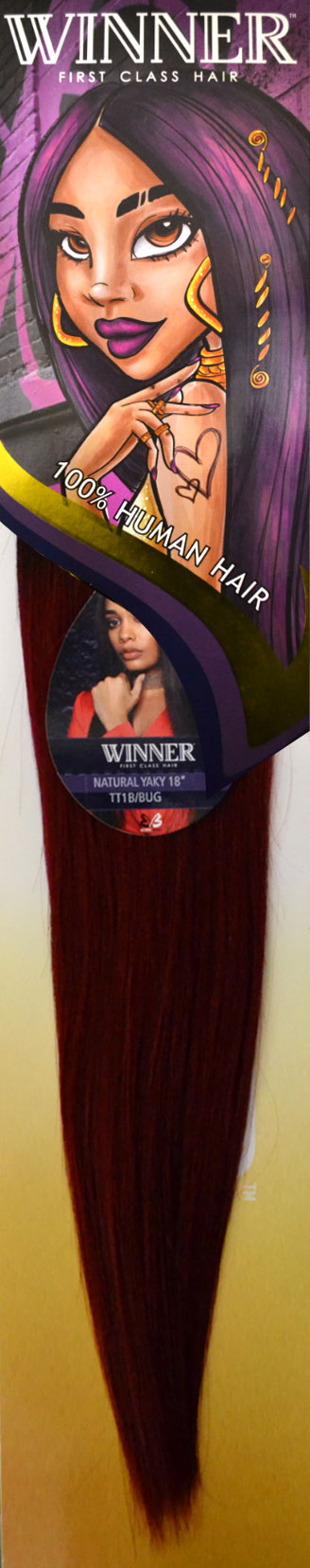 Bobbi Boss Winner 100% Human Hair NATURAL YAKY Front Package