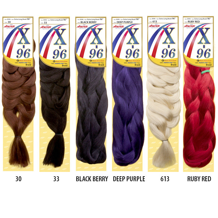 Amour X-96 100% Kanekalon Braid - EXTRA LONG 96