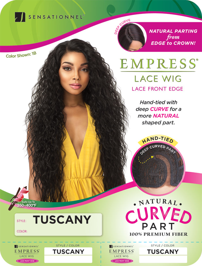 Sensationnel Empress Natural Curved Part Lace Front Edge Wig