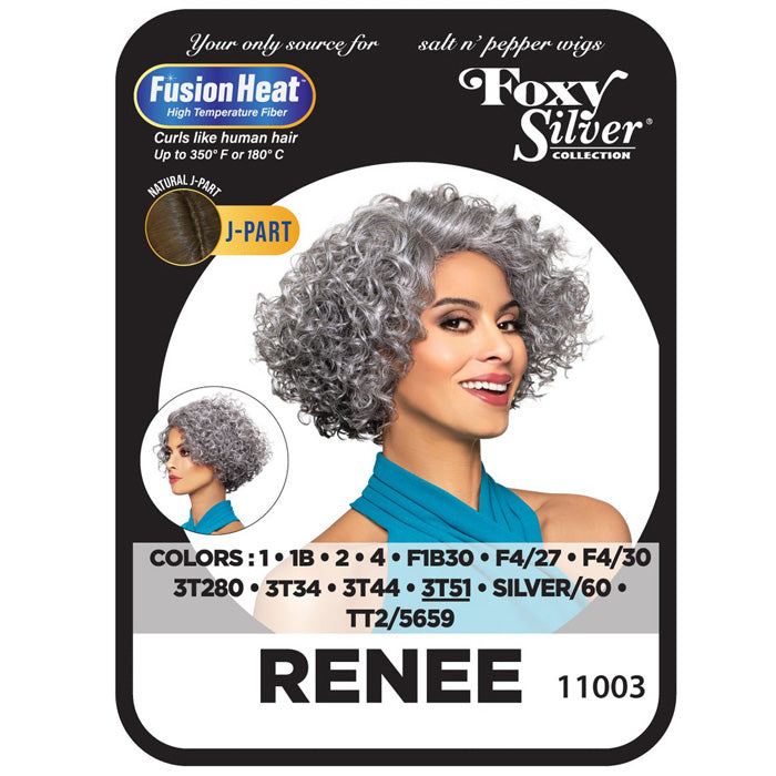 Foxy Silver Collection Fusion Heat Natural J-Part Lace Wig - RENEE