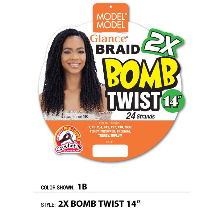 【未開封】タリー・ブランチャードとザバーバリアンセット Model Model Glance Pre-Looped Crochet Braid - 2X BOMB TWIST 14