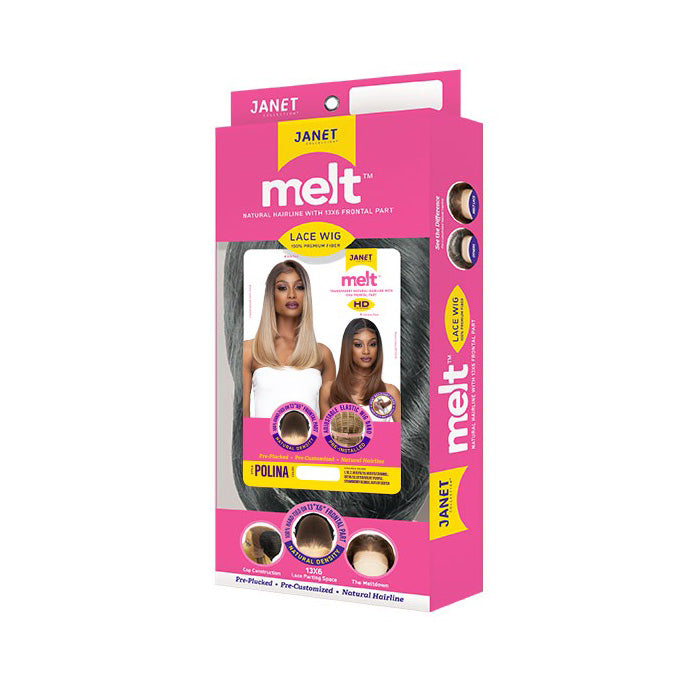 Janet Collection Melt 13X6 Swiss Lace Front Wig - POLINA – Ebonyline