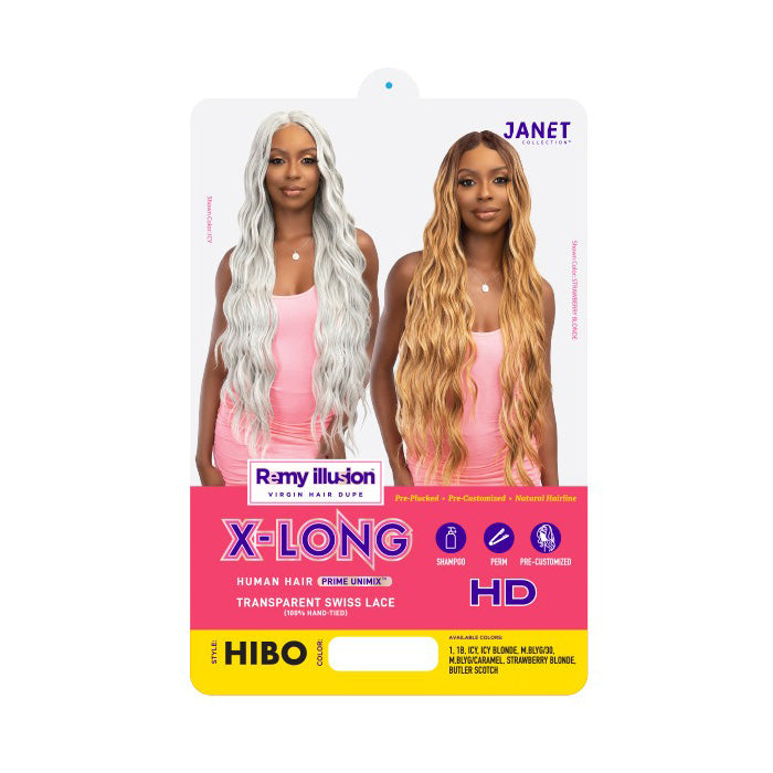 Janet Collection Remy Illusion X-Long Human Hair Mix HD Lace Wig
